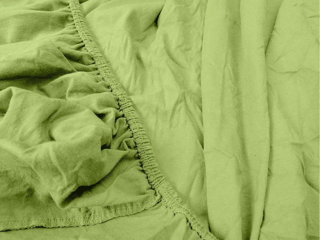 Jersey lepedő pisztácia 180 x 200 cm
