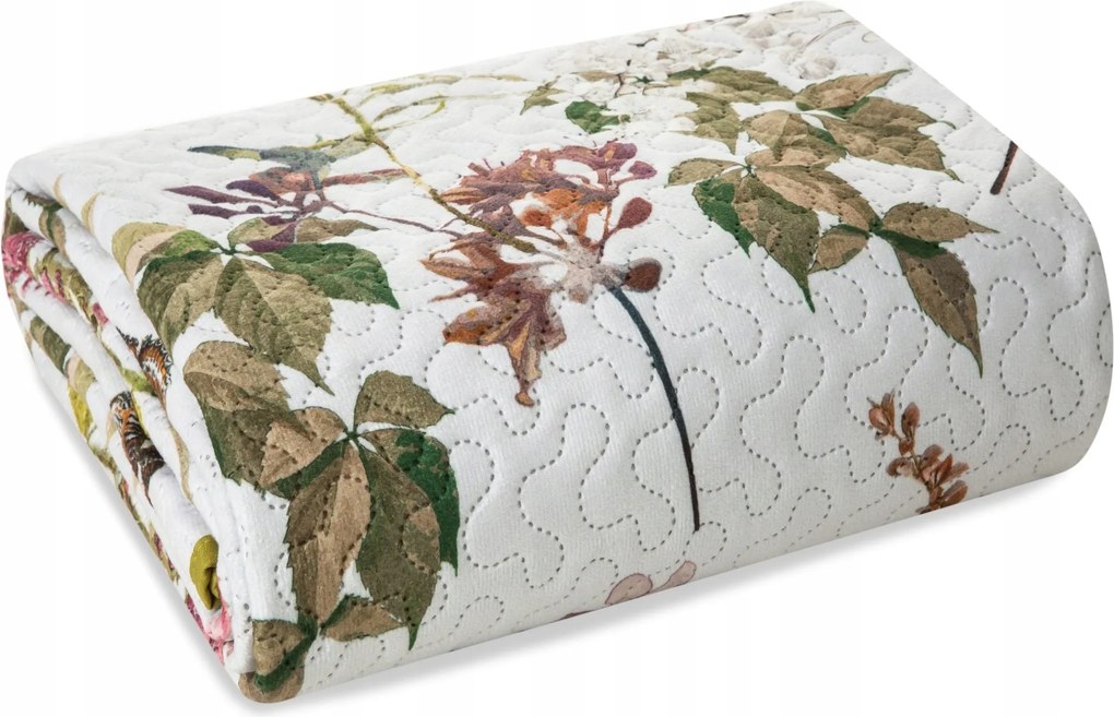 Ágytakaró Rosa 200x220 virág gally steppelt glamour boho puha
