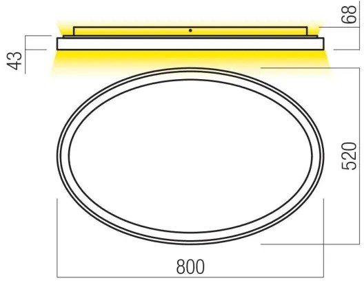 Redo 01-3809 - LED dimmelhető mennyezeti lámpa NOBU LED/80W/230V fehér