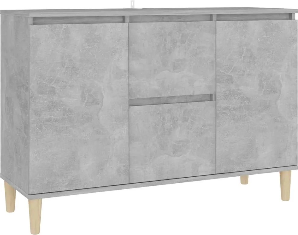 vidaXL betonszürke szerelt fa tálalószekrény 101 x 35 x 70 cm