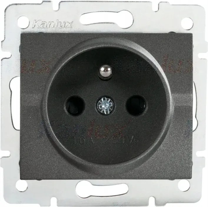 Kanlux szimpla aljzat grafit védelemmel