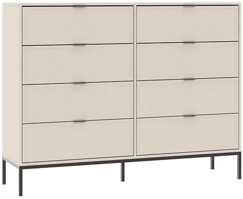 DECO komód bézs színben, 8 fiókkal, 150 cm