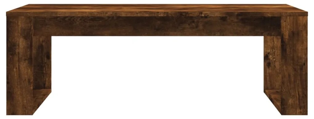 Füstös tölgy színű szerelt fa dohányzóasztal 102x50x35 cm