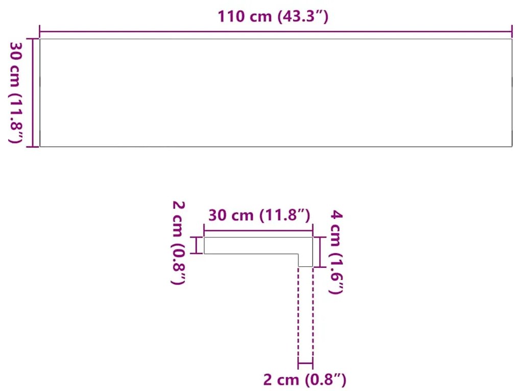ablakpárkányok 2 db világosbarna 110x30x2 cm tömör fa tölgyfa