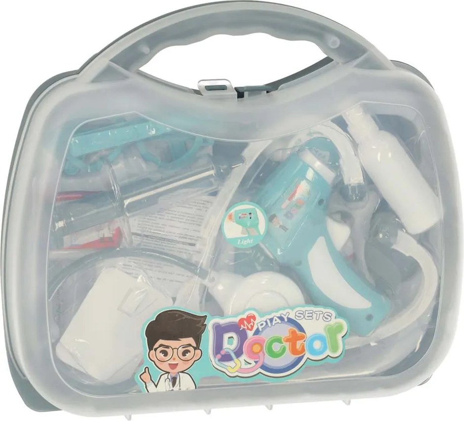 Orvosi készlet egy bőröndben kis orvos tartozékok hangfények