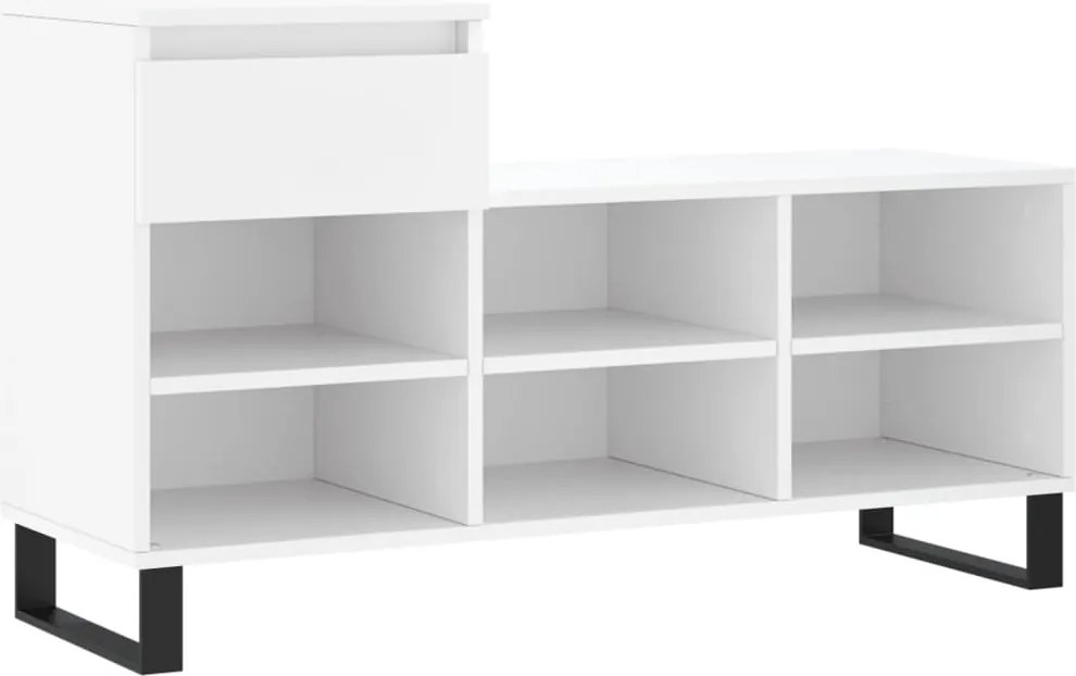 vidaXL fehér szerelt fa cipősszekrény 102x36x60 cm