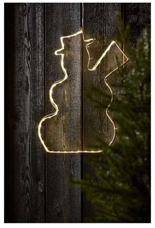 Lumiwall Snowman függő világító LED dekoráció, magasság 50 cm - Star Trading
