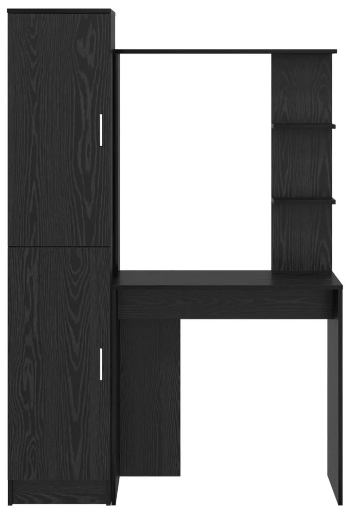 Tárolóval rendelkező íróasztal polcokkal 2 pcs Musta tammi