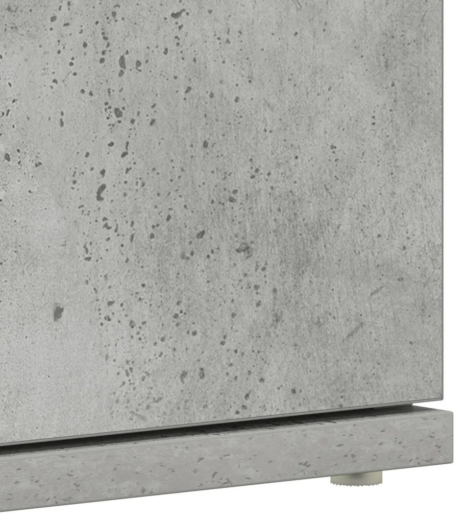 Cipőszekrény Beton Szürke 80x39x180 cm Mérnöki fa