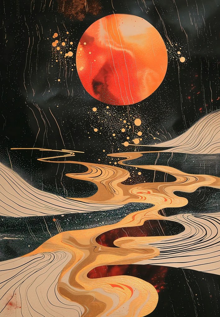 Poszter 68x98cm Bolygótánc