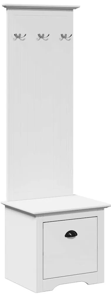 előszobaszekrény kampókkal BODO&quot; Fehér 50x40x157 cm&quot;
