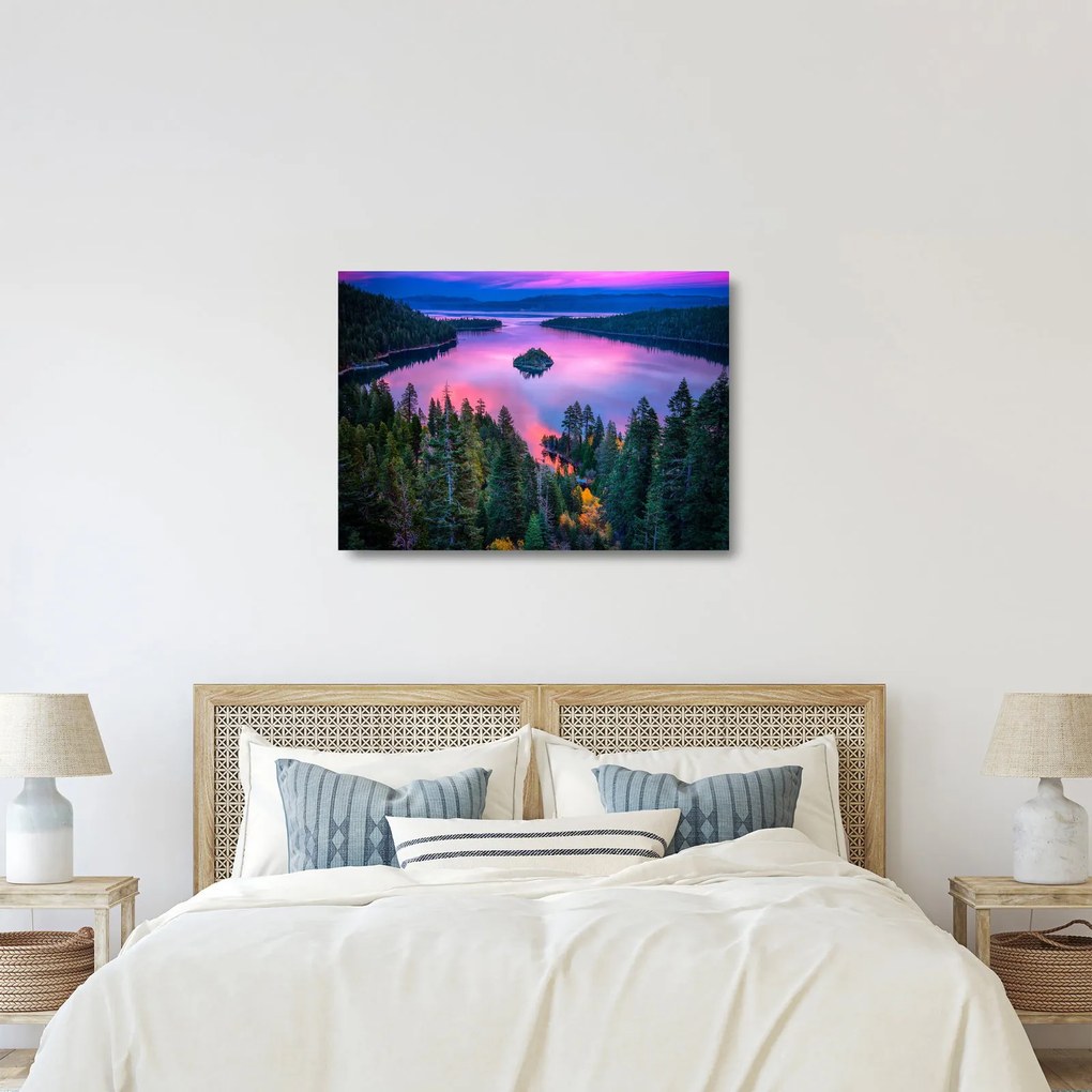 Kép - Lake Tahoe, Sierra Nevada, Kalifornia, USA (üvegen) (70x50 cm)