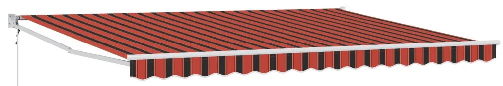 Automatikus Behúzható Napernyő Narancs és Barna 450x300 cm