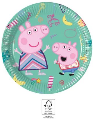 Peppa malac Messy Play papírtányér 8 db-os 20 cm FSC