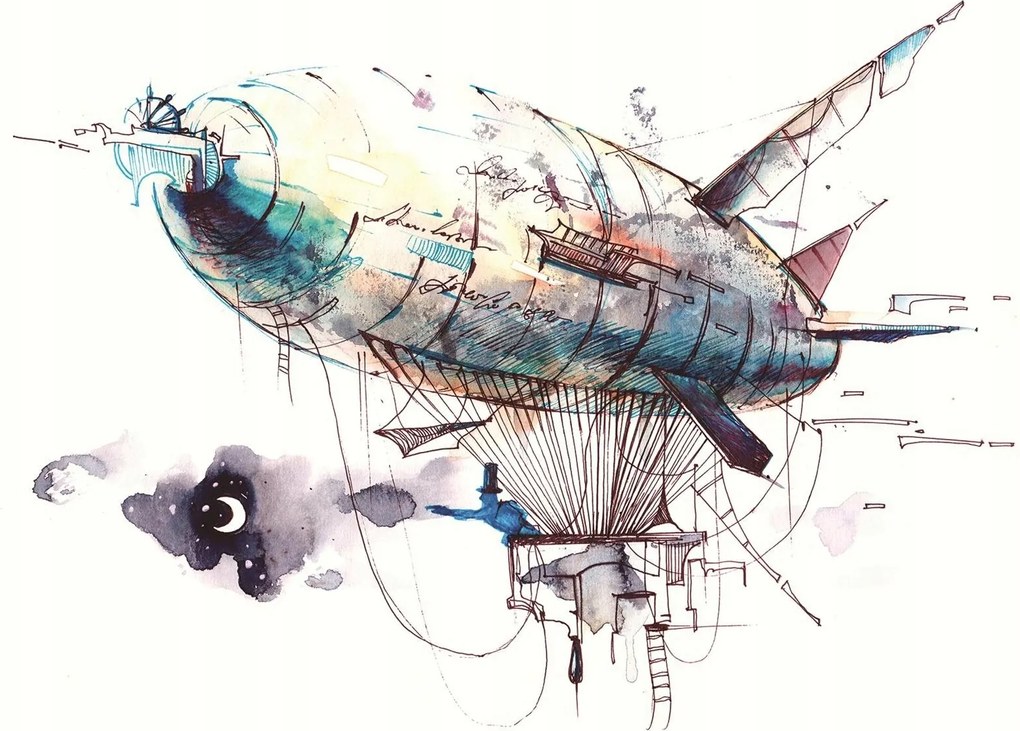 Fotótapéta gyerekeknek léghajó léggömb 254 x 184