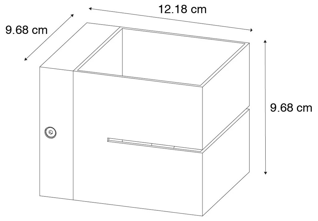 2 db-os készlet okos fali lámpa sötét bronz 9,7 cm, beleértve a WiFi G9-et - Transfer Groove