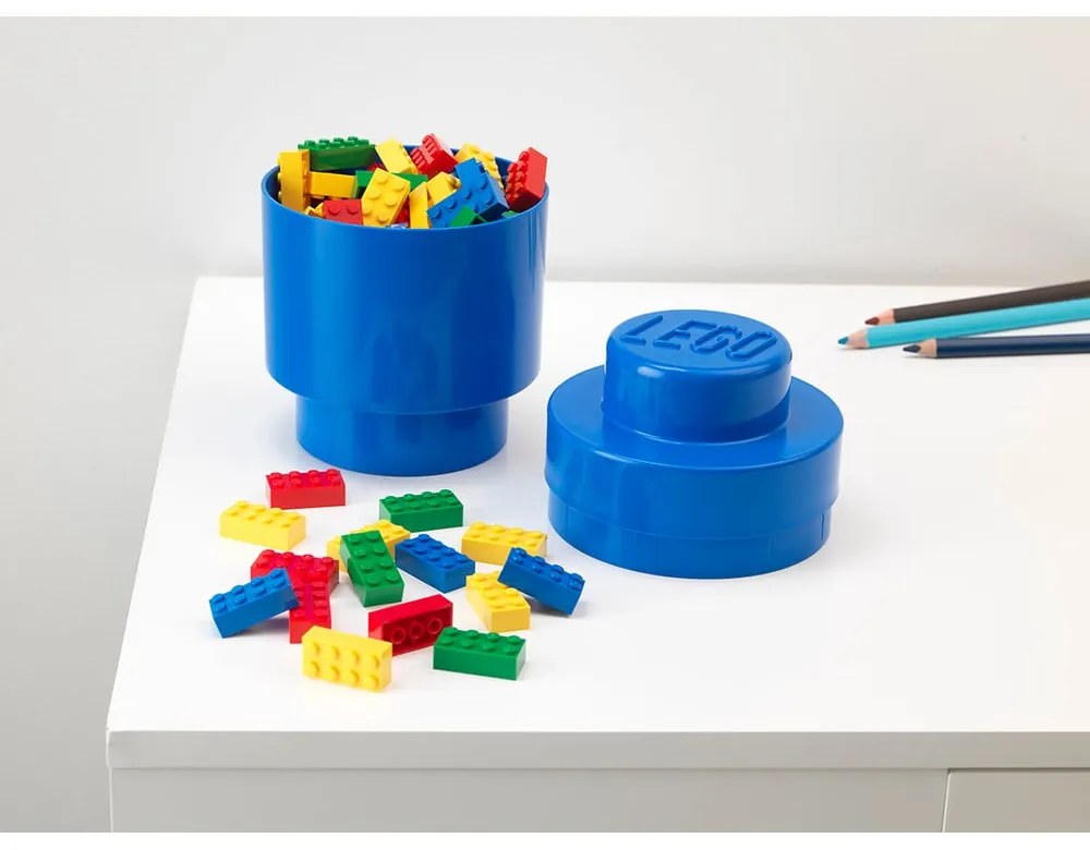 Kék henger alakú tárolódoboz - LEGO®