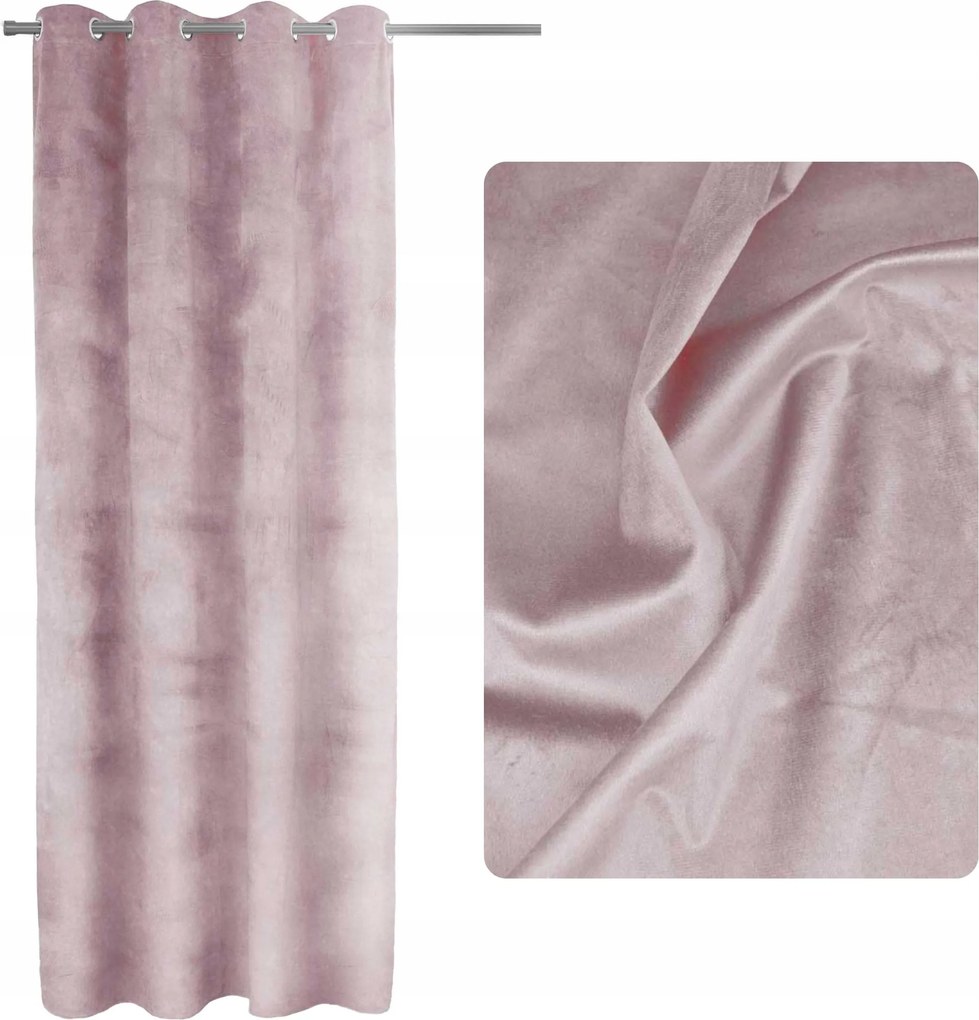 Sötétítő függöny velúr 140x250 Púder Rózsaszín Pacific