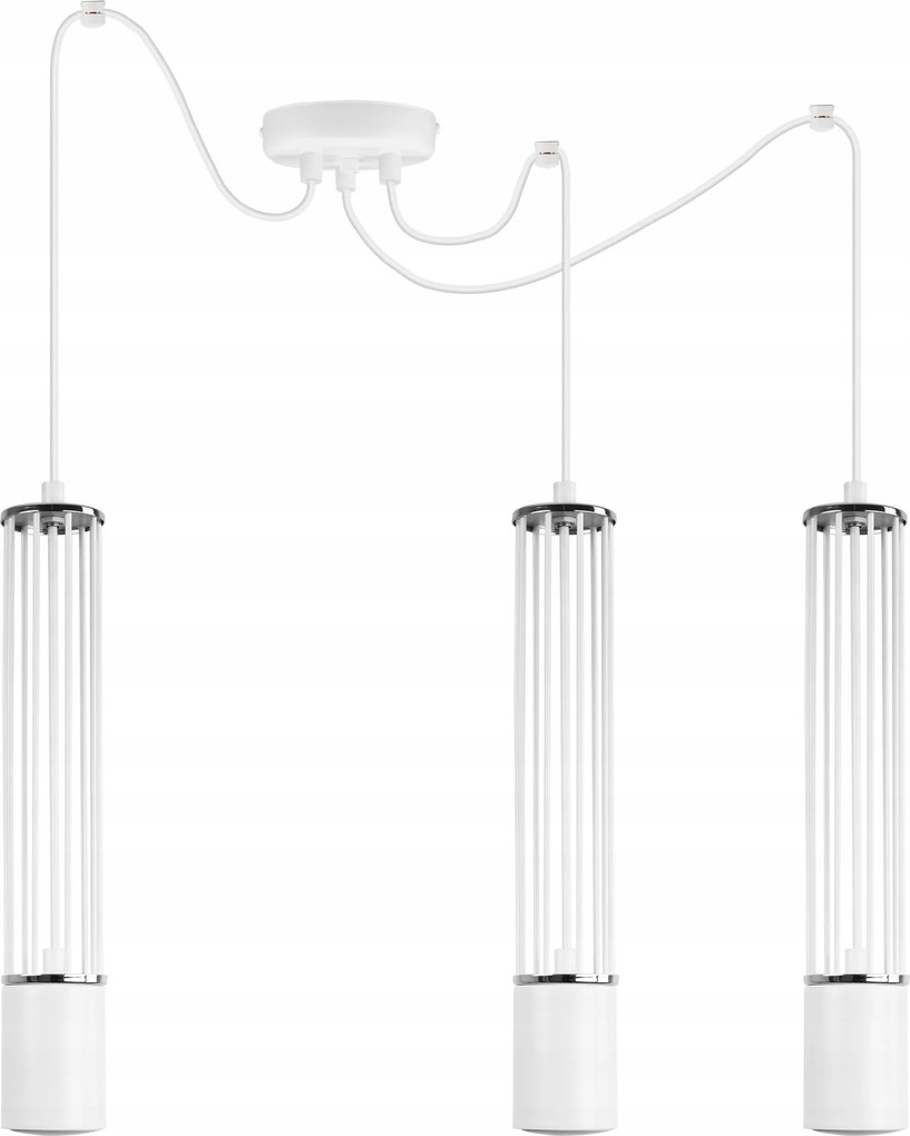 Led Mennyezeti Lámpa Lógó Cső Hármas Csillár Elegáns Loft Fehér