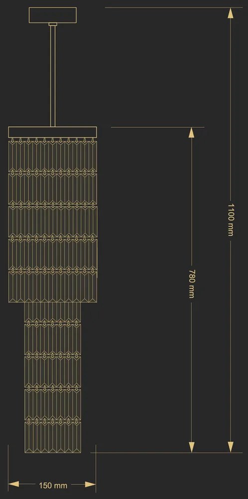 Függeszték Arany ELLINI KUTEK ELL-ZW-4-Z-150-V