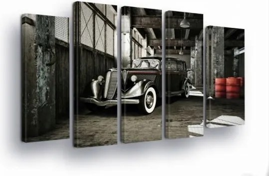 Vászonkép 150x100 Vintage autó klasszikus retro ipari garázs klíma textúra