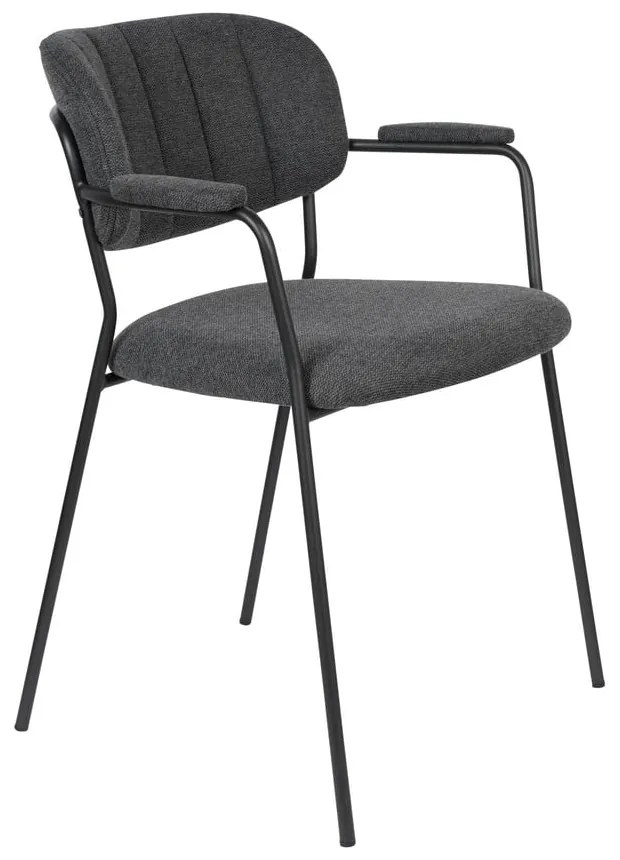 Antracitszürke étkezőszék szett 2 db-os Jolien – White Label