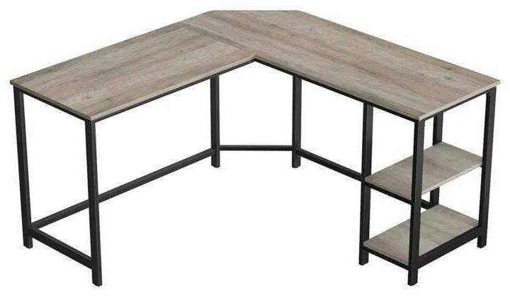 Sarok íróasztal, egyszerű felépítésű, szürke, 138 x 138 x 75 cm (...