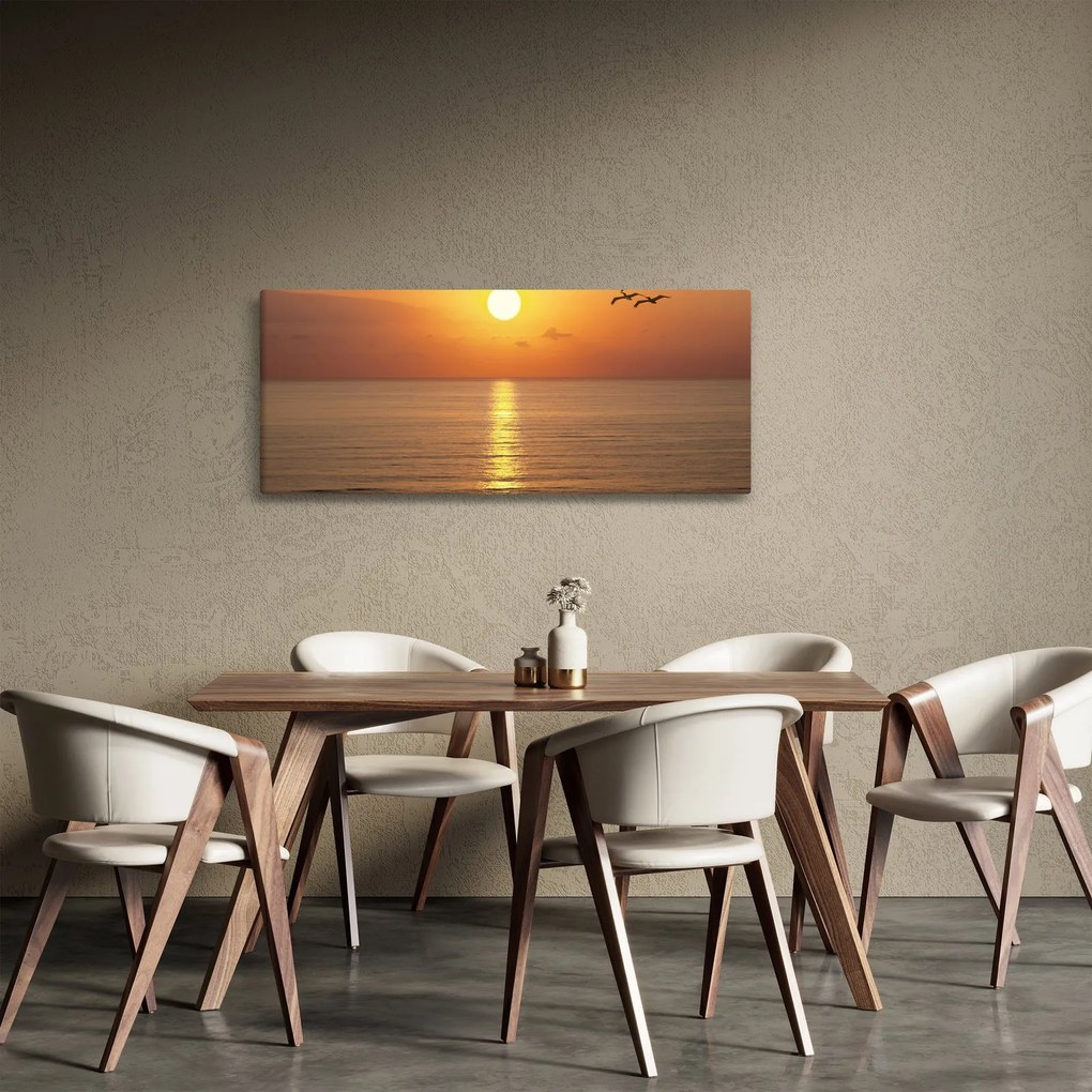 Kép - Naplemente az óceán felett (120x50 cm)