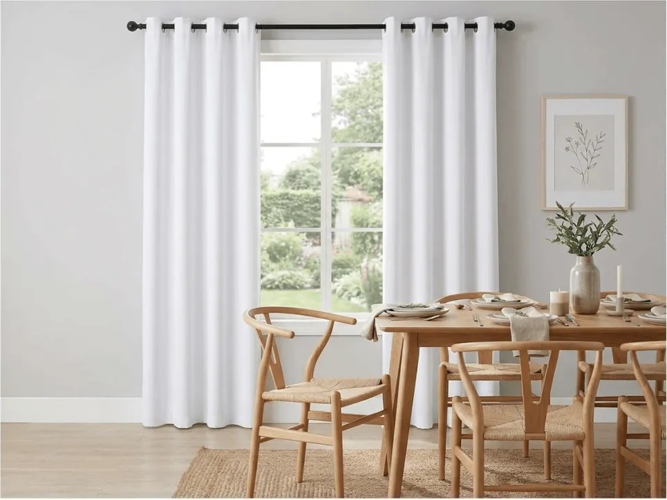 Fehér OXFORD LIGHT függöny 140x270 cm Felfüggesztés: Hullámos sínszalag
