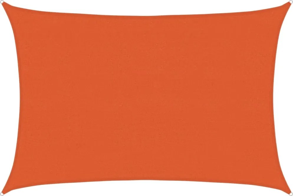 vidaXL narancssárga négyszögletű HDPE napvitorla 160 g/m² 4x5 m