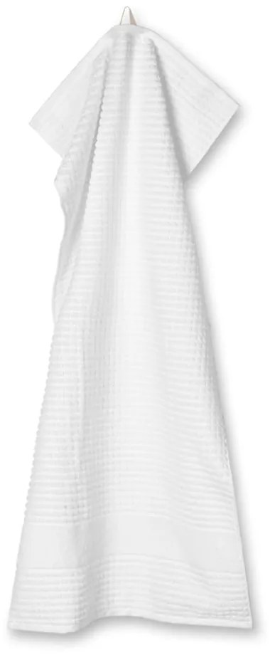 Fehér frottír bio pamut törölköző 50x100 cm Check – JUNA