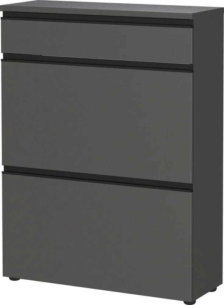 Antracitszürke cipőtartó 80x107x29 cm Baldone – Germania