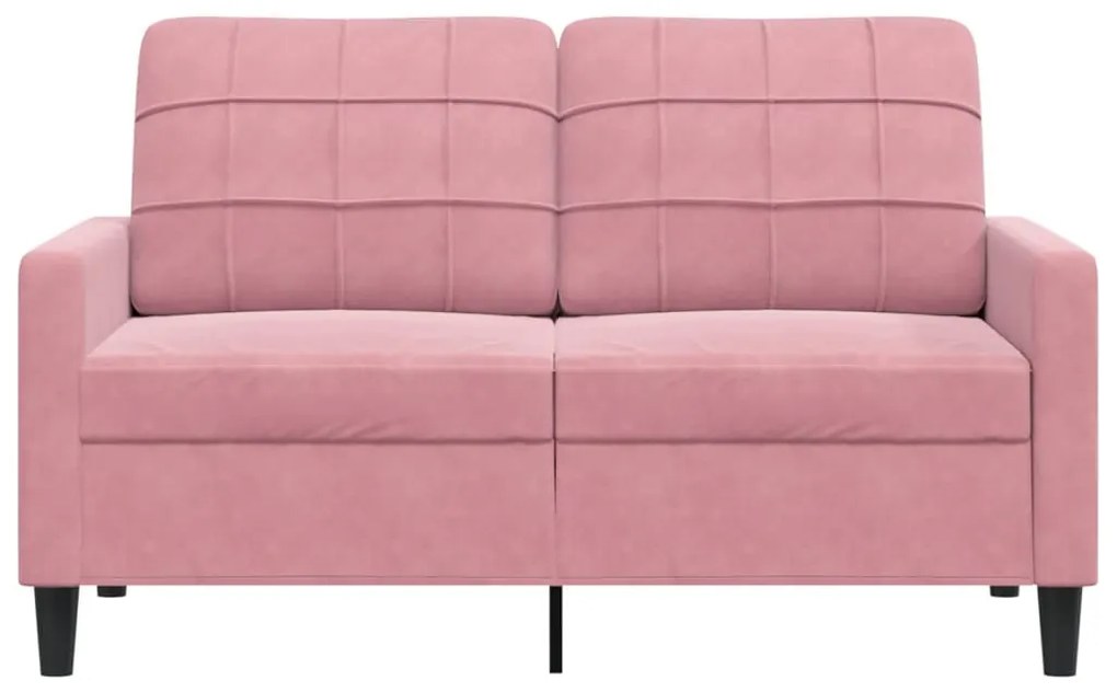 kétszemélyes rózsaszín bársony kanapé 120 cm