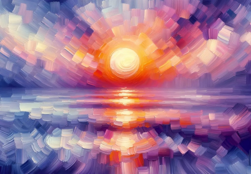 Fotótapéta - Színes művészeti naplemente (147x102 cm)