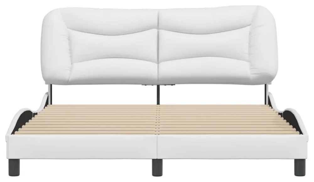 fehér műbőr ágykeret matrac nélkül Hvar 160x200 cm