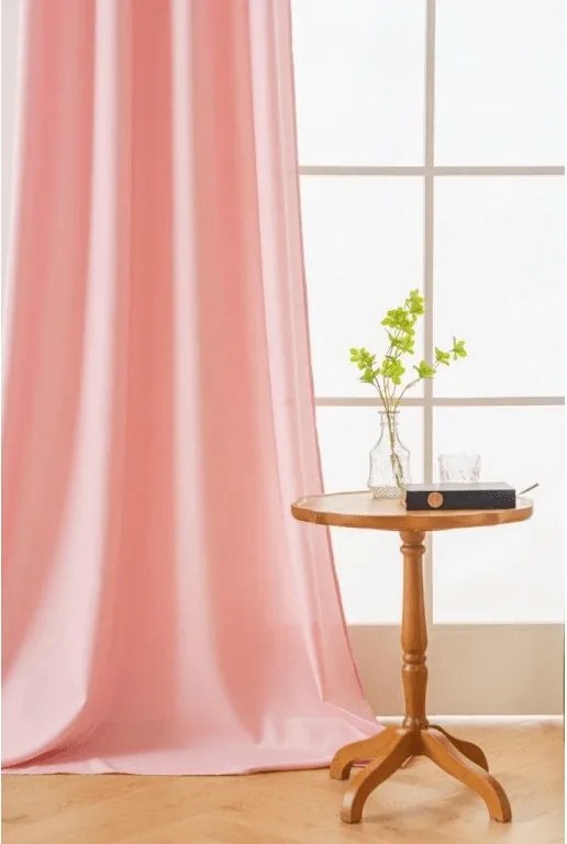 OXFORD LIGHT rózsaszín függöny 140x250 cm Felfüggesztés: Hullámos sínszalag