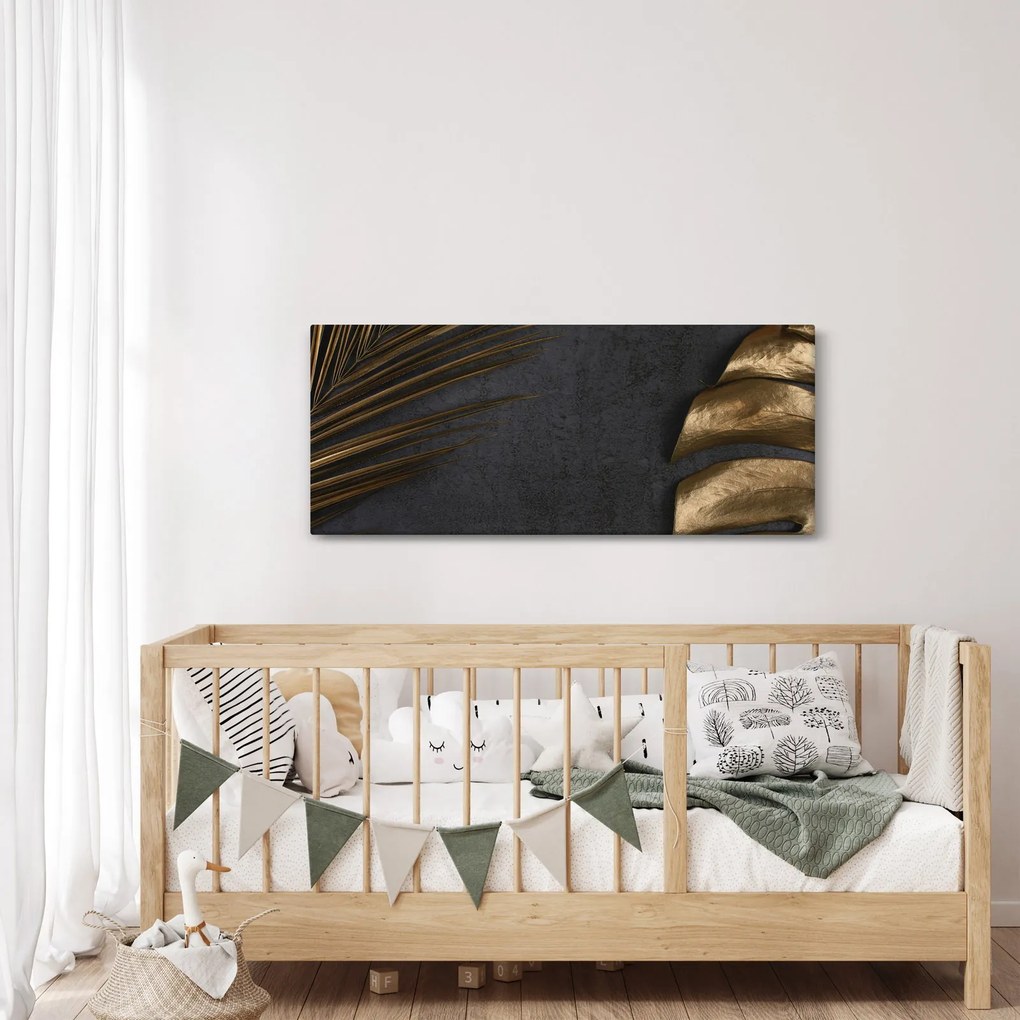 Kép arany levelekkel (120x50 cm)