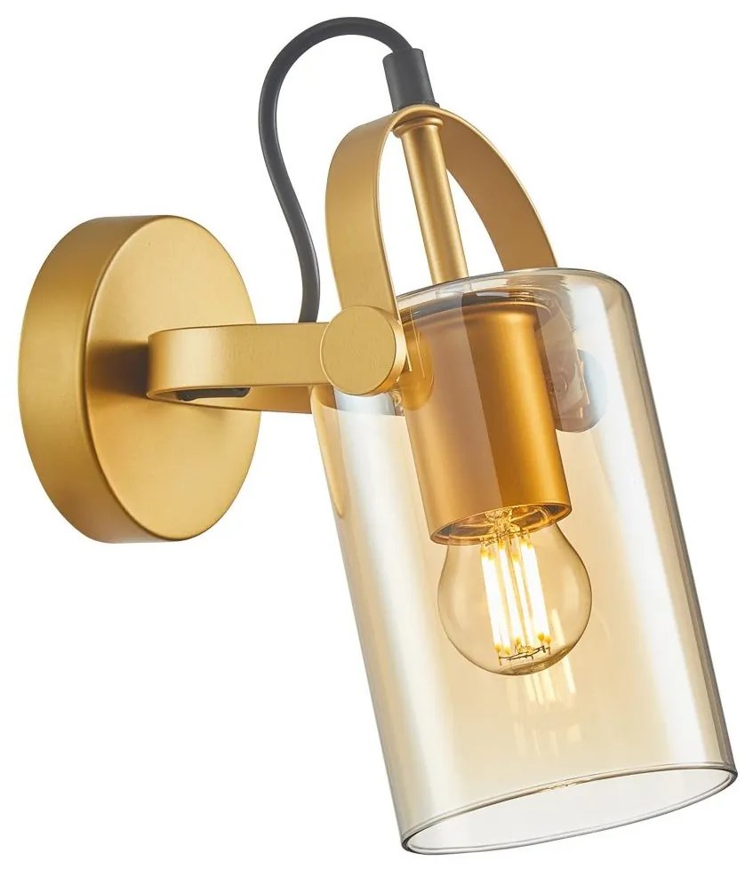 ITALUX WL-32453-1 GD+AMB -Fali spotlámpa NANESMA 1xE27/40W/230V arany