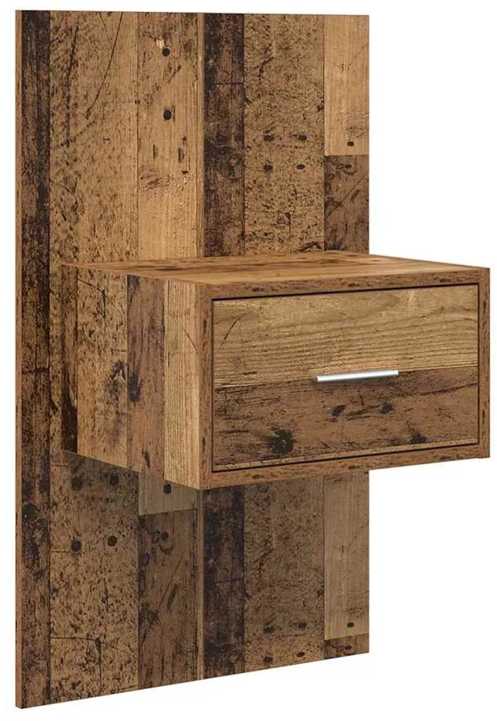 Fejtámla Szekrénnyel fiókkal fejtámlával 3 pcs Öreg fa Faanyag