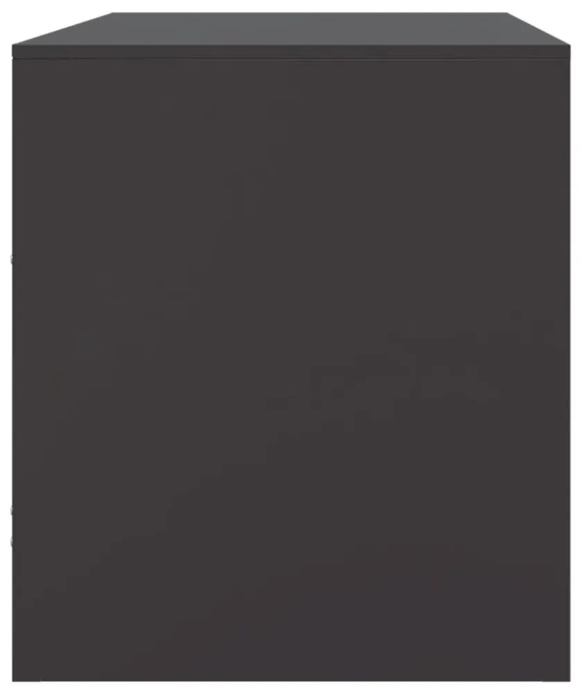 2 db fekete acél TV-szekrény 67 x 39 x 44 cm
