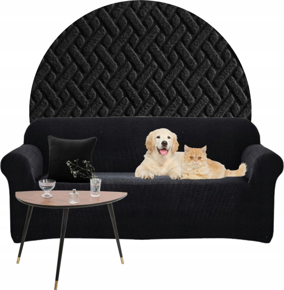 Kanapé Huzat Sarok Elasztikus Jacquard Halszálka 190-230 Oeko Tex