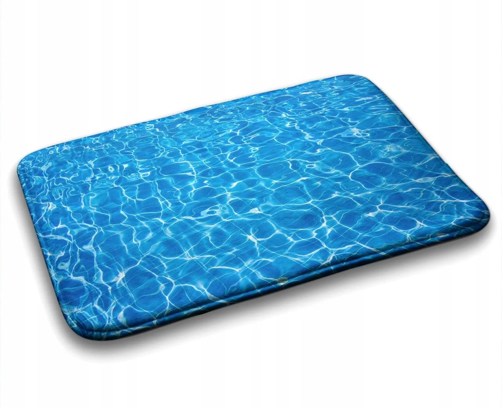 Fürdőszobaszőnyeg Gumírozott Vízhullámok 90x60