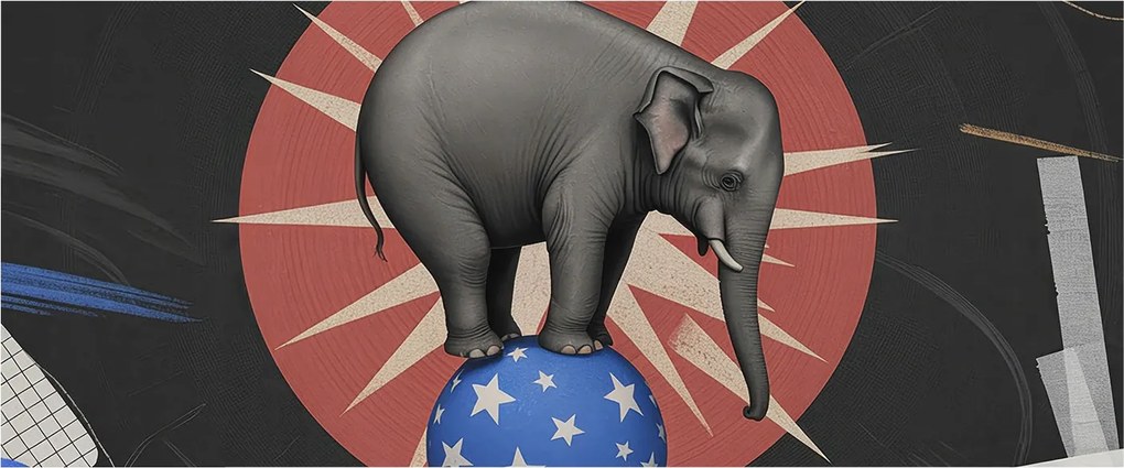 Fotótapéta Flizelin Dekoratív Hálószoba Cirkuszi elefánt 250x104 Ragasztó