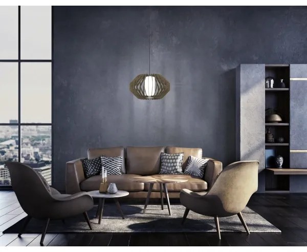 Eglo 900386 - Csillár zsinóron RUSTICARIA 1xE27/40W/230V