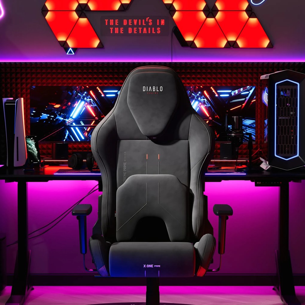 Gamer szék fekete Normal Size: Diablo X-One Prime Burned Black