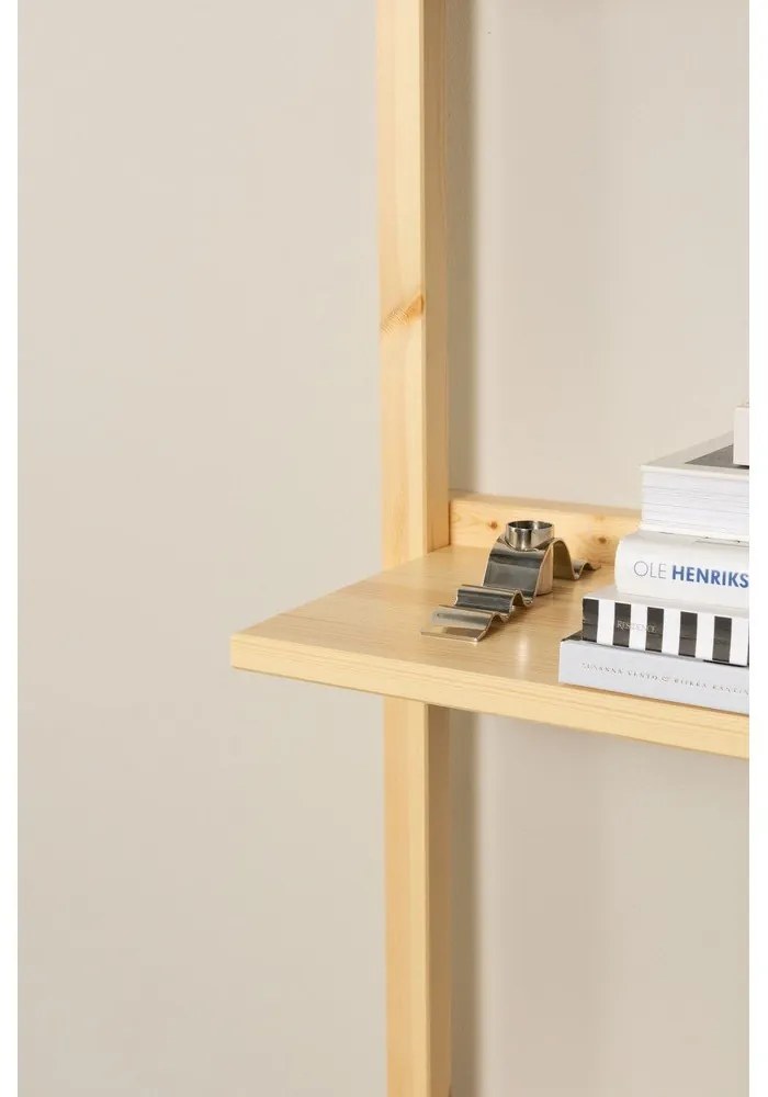 Natúr színű borovi fenyő fali könyvespolc 66x127 cm Groove – Karup Design