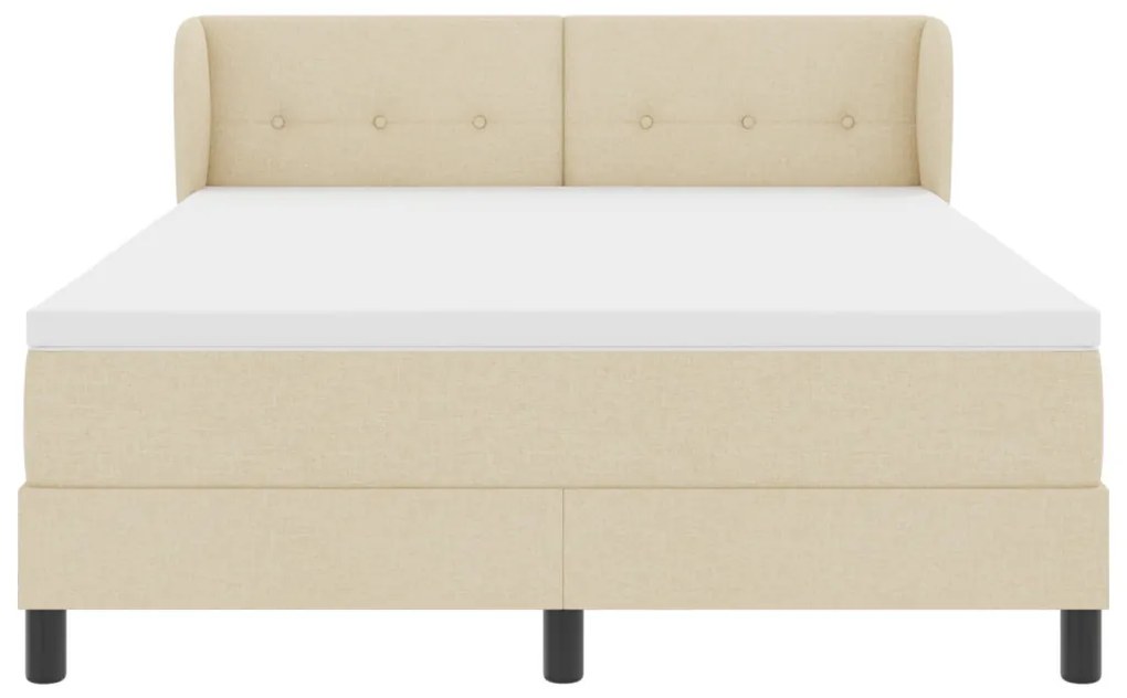 Boxspring Ágy Matraccal Krém 140x200 cm Szövet