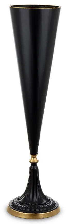 Antikolt design Váza XL fém fekete 95x25,5x25,5cm