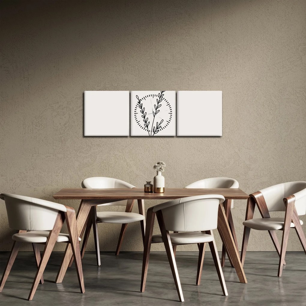 Kép - rét virág N⁰2 (órával) (90x30 cm)