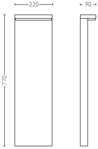 Philips - LED Kültéri lámpa BUSTAN LED/3,8W/230V 77 cm IP44